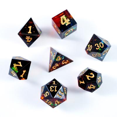 China DND Games Amazon Hot Sale Polyhedral Handmade Acrylic Resin Dies DND Playing Dies Custom Set for sale