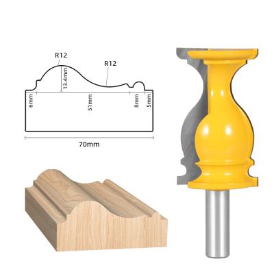 China Furniture 1pc 12mm Leg Crown Molding Railing Router Bit Line Type Woodworking Milling Handle S Cutting Tools for sale