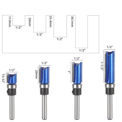 China Furniture 6mm Leg Trim Router Bottom Bearing Straight Binary Configuration Bit Flush Trim Milling Cutter Carbidetipped Router Bit High Quality for sale