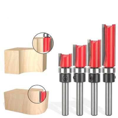 China Furniture 6mm Straight Leg Router Bit With Bottom Gear Pattern Bit Flush Balance Milling Cutter Woodworking Router Bit High Quality for sale