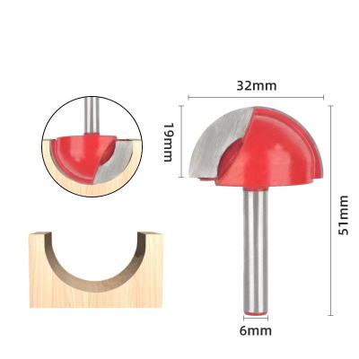 China Furniture 1pcs 6mm Round Leg Nose Two Spline Cove Box Router Bit For Woodworking Milling Cutter CNC Tools for sale