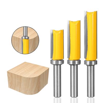 China 3pcs Furniture Model Bits Router Bit Set 8mm Leg Fimmer Cleaning Trim Flush Tenon Cutter Gauge Edge Wood for sale