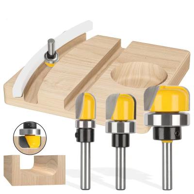 China Furniture 1/4 8 6 Shank Round Nose Router Bit With Bottom Bearing Bowl Tray Milling Cutter For Woodworking Woodworking for sale