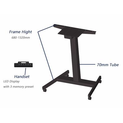 China Ergonomic Height Adjustable Design Feature Electric Instructor Desk Frame (Height) With Three Section Column for sale