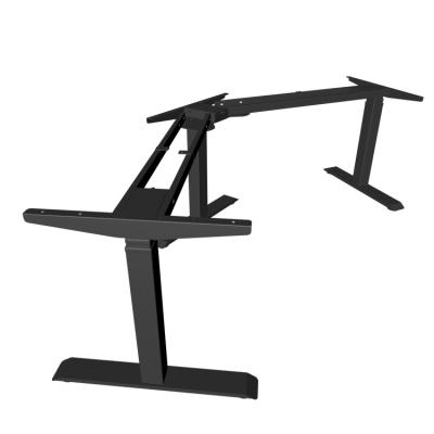 China Universal 3 Angle Switching 3 Section 3 Motor Adjustable (Height) Ergonomic Sit Stand Office Desk Height for sale