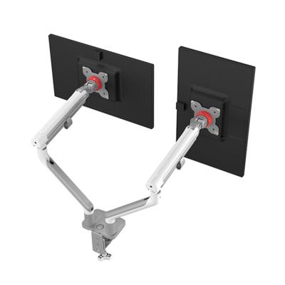 China Shock Absorber Plastic+Steel LED Adjustable LCD Display 13-32 Inch Computer Stand Monitor Riser Arm Desk Mount Bracket for sale