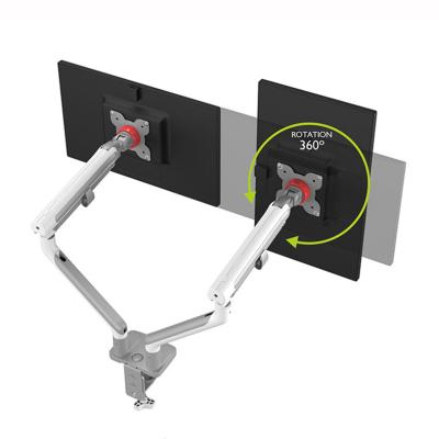 China Plastic + Shock Absorber Steel Top Selling Adjustable Height LCD Computer Monitor Arm Stand for sale