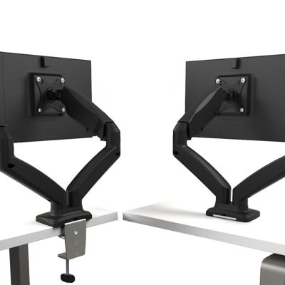 China Plastic + Steel Dual Adjustable Computer Monitor Stand Bracket Mount Stand for sale