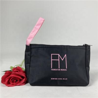 China Fashion Black Glitter Luxury Cosmetic Bags Bulk Logo Cosmetic Bag Makeup Box Packaging Cosmetic Bag Zipper Toiletry Bag Women for sale