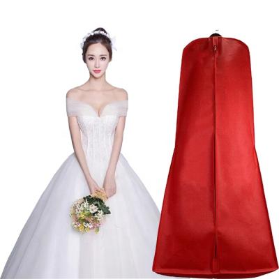 China Long Storage Clothes Garment Bag Leather Suit For Wedding Dress Garment Travel Bag Suit Garment Plastic Bag Custom for sale