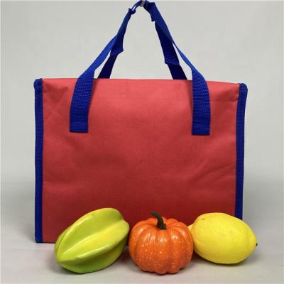 China Waterproof Insulated Fabric For Lunch Bag With Handles Insulated Food Bag Thermal Adult Picnic Insulated Lunch Bag for sale