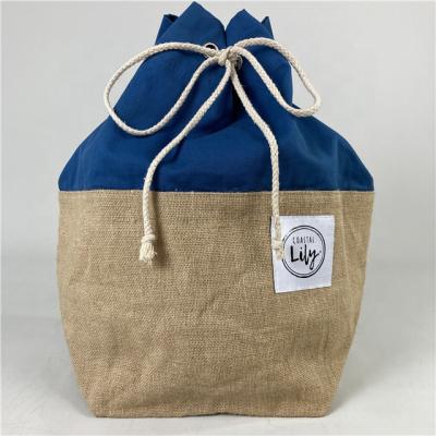 China Custom Copy Tote Used Jute Bags For Agriculturalold Mini Jute Beach Coffee Bag Jute Drawstring Gift Bag 50Kg Pouch or Handle for sale