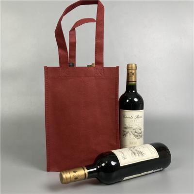 China Large Wine Non Woven Non Woven Tote Bags Printed Non Woven Carry Bags Rope or Handle Pouch Bag Food for sale