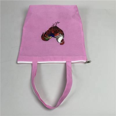 China Guangzhou Wholesale Woven Shopping Bag Handled Non Woven Bag Manufacturer Drawstring Bag Zipper Non Woven Fabric For Seedlings for sale