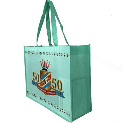 China Bopp handled laminated pp woven bag with pouch pp laminated non woven shopping bag laminated non woven laminated gift Tote Bags for sale