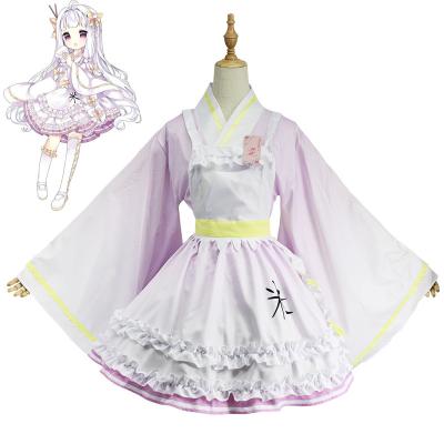 China White Rice Maid Equipment Cosplay Cooking Dimension Rice Girl Cospaly Performance Adult Cosplay Costume Maid Equipment for sale