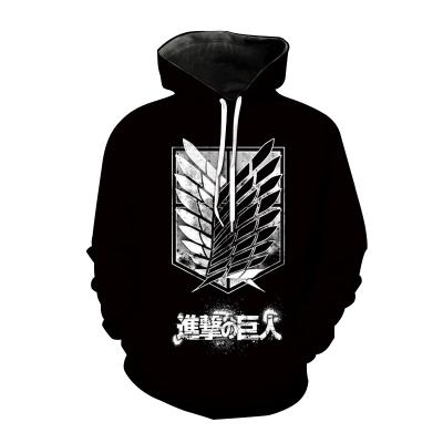 China Spandex/Polyester TV and Movie Costumes Anime Attack on Titan 3D Printed Hoodie Sweatshirt Cosplay Costumes Hooded Unisex Trending Hoodie for sale