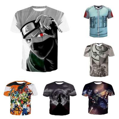 China Vintage Kakashi 3D Print Anime T-shirt Cosplay Sweatshirt Summer 2022 TV and Movie Costumes Good Quality Men's T-shirts for sale