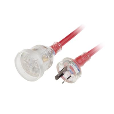 China Home Appliance Australia SAA Extension Lead With Lit for sale