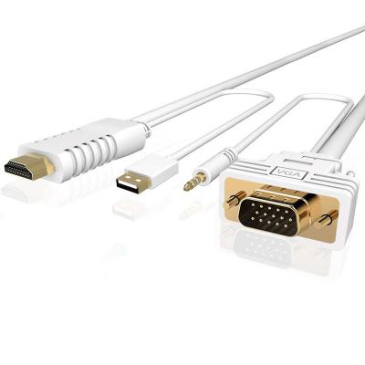 China NEW design COMPUTER HDMI to VGA adapter cable with high quality 1920x1080@60Hz for sale