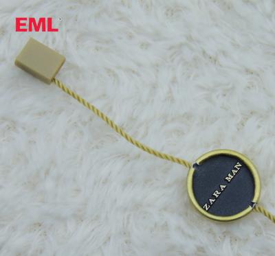 China Viable Custom Small Size Gold Foil Luxury Jewelry Hanger Tag With Gold String for sale