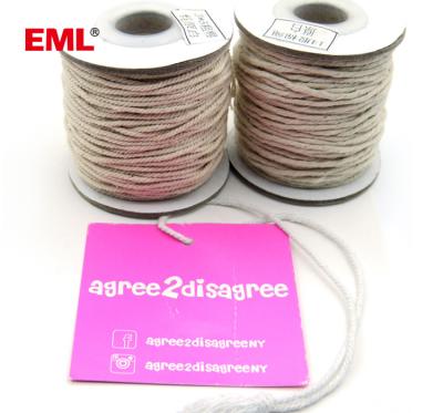 China Sustainable Garment Tags Cord Cotton Twine Rope Bags, Garment, Shoes, Automotive for sale