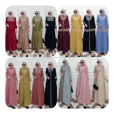 China Washable 2023Abaya Manufacturer New Latest Design Dubai Abaya Kaftan Stylish Royal Women's Cool Maxi Dress Nida Arabic Abaya for sale