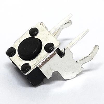 China 6*6*4.3mm With Bracket Right Angle Momentary Action 4 Pin Tact Switch KAN0631N-0431B010-42 for sale