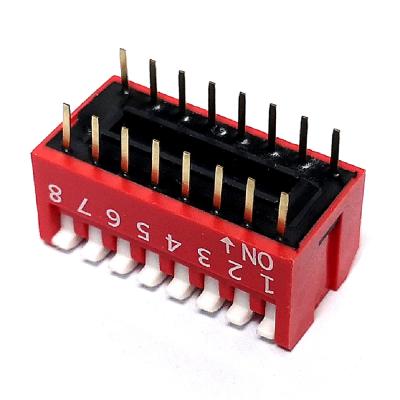 China manufacturer 8 position 2.54mm pcb pitch spst on off dip switch GYDPA-08 (GY) for sale