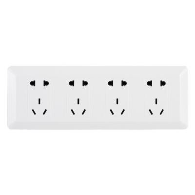 China Professional High Quality Combo PC Sockets Four Flush Strip for sale