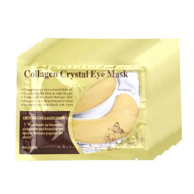 China Anti Puffiness Anti-Puffiness Private Label Eye Care Gel Remove Eye Bags 24k Gold Crystal Under Collagen Eye Mask Correction for sale