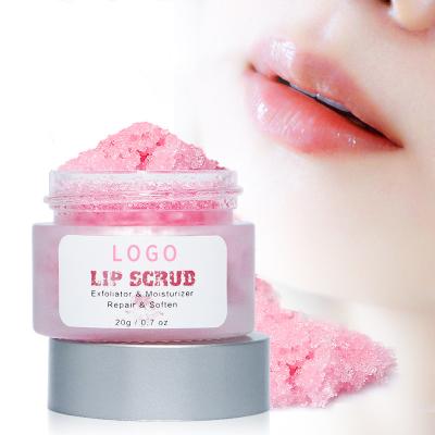 China Sugar Strawberry Coconut Organic Custom Logo Private Label Beauty Treats Lip Exfoliator Wholesale Lip Scrub Bulk, Lip Scrub Container for sale