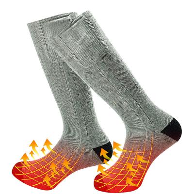 China Wholesale OEM Sport Winter Thermal Sports Heating Socks For Cold Powered Dry Cell Box Outdoor Use Heated Socks For Skiing for sale