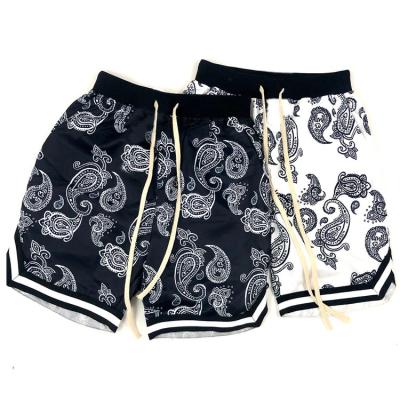 China Vintage Style Print Anti-wrinkle Paisley Drawstring Men's Casual Half Panties Men's Casual Dryfit Bandana Hip Hop Hip Hop Breeches Elastic Bandana Beach Wear Half Panties for sale