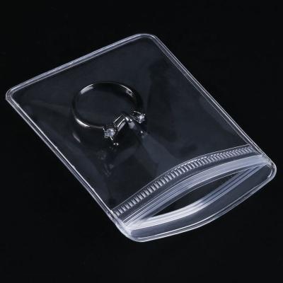 China Safety PVC Small Jewelry Plastic Zipper Bag , Reusable High Clear Jewelry Packaging Zip Lock Bag for sale