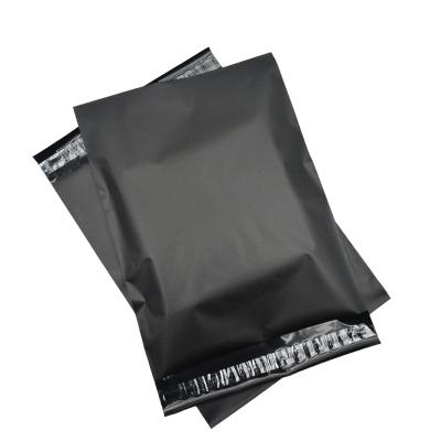 China Waterproof custom poly mailer mailer 14.5 x 19 full printing polymailer black mailing bags with gold/white lettering for sale