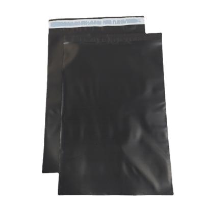 China Custom Waterproof High Quality Black HDPE Matte Poly Mailers Mailing Bag With Custom Logo for sale