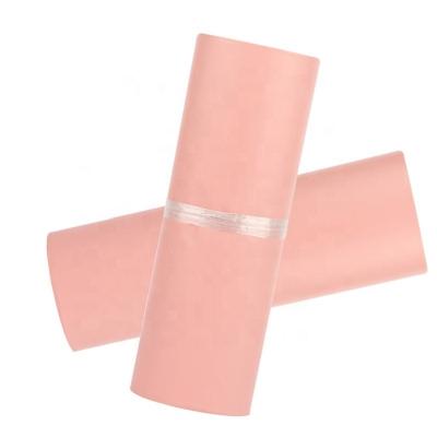 China Waterproof Light Pink Poly Mailers Waterproof Bare Matte Odorless Different Size Poly Mailing Bags for sale