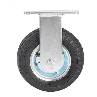 China 6 Inch Galvanized Wheels Pneumatic Pneumatic Rubber Wheels Hotel Equipment Caster Wheels for sale