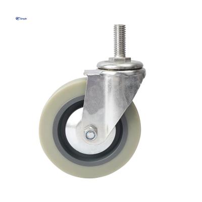 China Pneumatic Oil Proof Trolley Swivel Brake Heavy Duty Industrial Casters Wheels Static Rubber Oil Proof Caster Wheel for sale