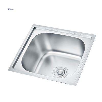 China Without Faucet Single Bowl Kitchen Sink Handmade Material 304 Stainless Steel Sink for sale