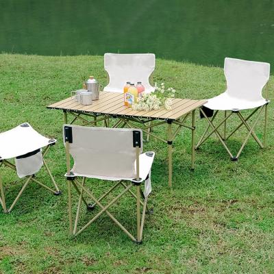 China Foldable Wooden Camp Furniture Portable Foldable Camping Chair Table Outdoor Furniture for sale