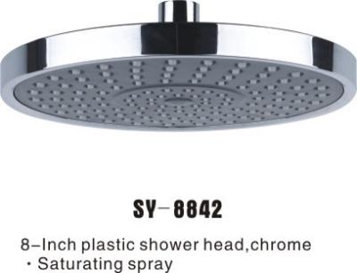 China Big Round 8-Inch Plastic Rainfall Shower Heads for sale