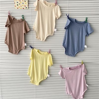 China Casual Modal Thin Summer Infant Jumpsuit Ice Silk Air Conditioning Pajamas Romper for sale