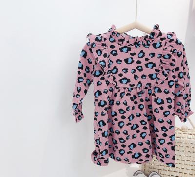 China Child and Fall Fashion Girl's Sustainable Leopard Dress Spring Princess Dresses for sale