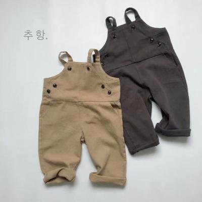 China Anti-pilling 2021 new retro autumn and winter children's woven jumpsuits for sale