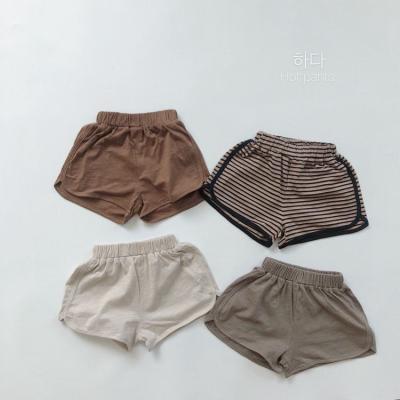 China Children Clothing Summer Unisex Breathable Striped Loose Shorts Boys And Girls for sale