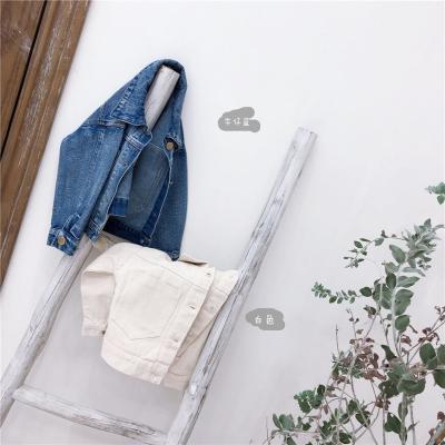 China Sustainable Wholesale Fashion Girl's Denim Jacket Children Clothing Little Girls Outerwear for sale