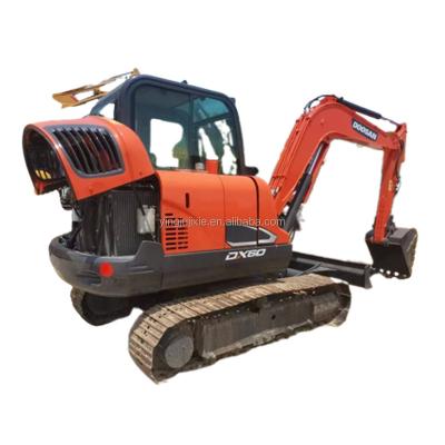 China Durable Used Doosan DX60 Excavator With Excellent Power Used Small Excavator Doosan DX60 Digger Excavator 0.18mÂ ³ for sale