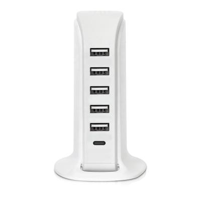 China Smart 6 USB Fast Charging 38W Fast Charging Left Battery Charger For Apple Multiport USB C Charger Dock For iPhone 12 11 Max for sale